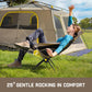 🪑 Campingstuhl, tragbar und leicht, bequem, klappbarer Schaukelstuhl mit Tragetasche für Camping, Wandern, Terrasse, Angeln, Belastbarkeit bis zu 113 kg, Campingliege, klappbarer Stuhl