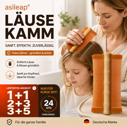 🎉🎁1 Kaufen 1 Gratis🔥Doppelseitiger Bambuskamm mit feinen Zähnen für Haarstyling