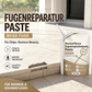 Reparaturpaste für Fugen von beigen Marmorfliesen