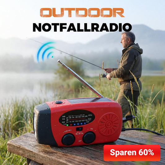 📻 50% RABATT! ⚡ Solar-Kurbel Notfallradio – 7 Tage Akku, Powerbank, USB & LED-Lampe Für Stromausfall & Camping 🌧️