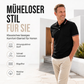 Herren-T-Shirt mit bedrucktem Revers und kontrastfarbenem Kragen