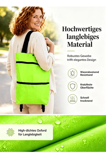 💥BEFRISTETES ANGEBOT – 50% RABATT!💥🛒🛍️2-in-1 Faltbarer Einkaufswagen🎁