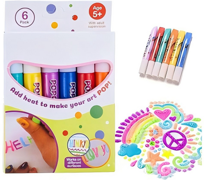 🔥HEISSER SALE 2026🔥💥50.000+ VERKAUFT!🎄🎁Magische Popcorn-Stifte mit Blaseneffekt, wärmeaktivierte Popcorn-Stifte, DIY-3D-Kunstmarker für Kinderbastelprojekte
