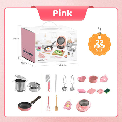 👧🏻 🍳 Realistisches Mini-Kochset (22-teilig) – Vollständige Ausstattung, Sichere Materialien & Pädagogischer Spielspaß 🎁