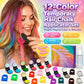 🔥Letzter Tag: 50 % Rabatt!🌈 12-Farben-Set für temporäre Haarkreide mit Applikator