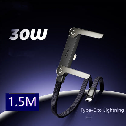 🎁 Weihnachts-Frühverkauf 🔥 2-in-1-Geflochtenes Schnellladekabel mit integriertem Handyhalter