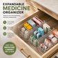 🔥 Transparenter Teleskop-Medizin-Organizer — Ausziehbar, perfekt für einen ordentlichen Medizinschrank 💊🗄️