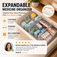 🔥 Transparenter Teleskop-Medizin-Organizer — Ausziehbar, perfekt für einen ordentlichen Medizinschrank 💊🗄️