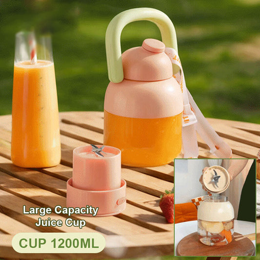 Portable Compact Juice Extractor with Straw