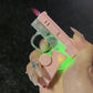 🔥New Hot Selling❤️‍🔥 Cartoon Pink Collapsible Lighter with Coloured Lights