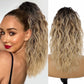 💜 LAST DAY PROMOTION - 50%OFF💜18 Inch Curly Wavy Frizzy Hair Extension with Ponytail