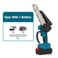 6-inch Cordless Mini Chainsaw with 2 Batteries