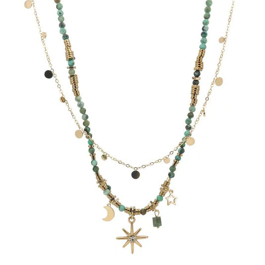 Women's Retro Stacked Layered Collarbone Necklace