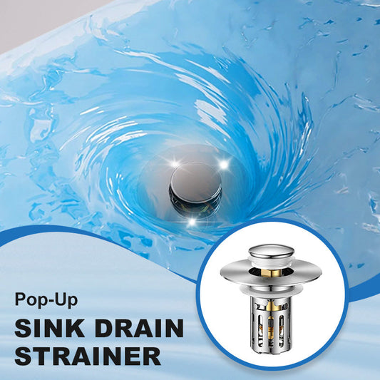Pop-Up Bathroom Sink Drain Strainer