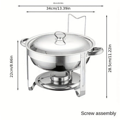 🔥 JETZT 50 % RABATT! 🎄 Buffet-Set mit Warmhaltefunktion aus Edelstahl – gleichmäßige Hitzeverteilung und langlebig, perfekt für Feste und Partys ✨