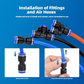 ✨1/4 Inch Pneumatic Push-to-Connect Air Hose Fittings Kit ⚡🔧
