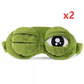 🐸 Lustige weiche Frosch-3D-Schlafmaske