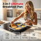 🍳 JETZT 50 % RABATT! 🥞 Antihaft-Frühstückspfanne – 3-in-1-Design, Titanbeschichtung und für alle Herdarten geeignet – Eier, Fleisch und Pfannkuchen ganz einfach zubereiten 🧈