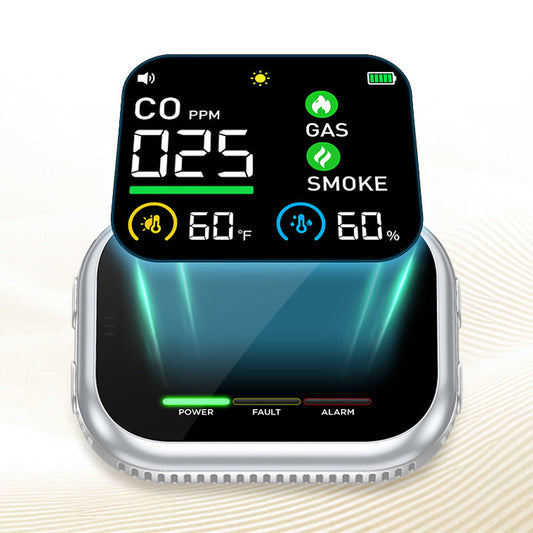 ❄️Sommerfrische 50 % Rabatt!🏠Multigas-Alarm mit LCD-Display – CO-, Gas- und Rauchmelder mit Temperatur-, Luftfeuchtigkeits- und Batterie-Backup