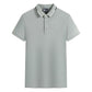 Herren-T-Shirt mit bedrucktem Revers und kontrastfarbenem Kragen