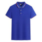 Herren-T-Shirt mit bedrucktem Revers und kontrastfarbenem Kragen