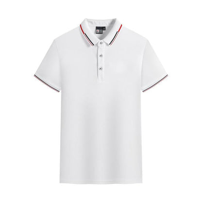 Herren-T-Shirt mit bedrucktem Revers und kontrastfarbenem Kragen
