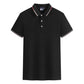 Herren-T-Shirt mit bedrucktem Revers und kontrastfarbenem Kragen