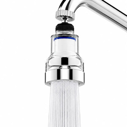 3-Gang-Wasserhahnfilter mit Spritzschutz und Universalgelenk