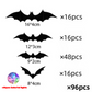 DIY-Halloween-3D-Fledermaus-Dekorationsaufkleber