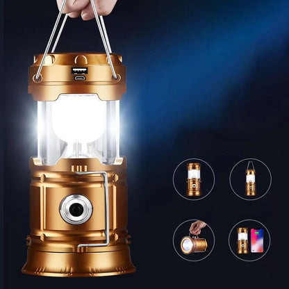 Ausziehbare Campinglampe mit Solarenergie