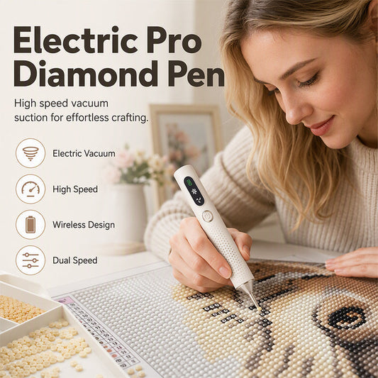 💎Limitiertes Angebot – 50% Rabatt!🖊️ Elektrischer Diamantstift, Spezialwerkzeug für Diamantkunst und DIY-Bastelarbeiten