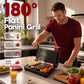 Elektrische Sandwichpresse und Panini-Grill mit 180-Grad-Flachgrill