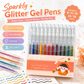 Set mit einziehbaren Glitzer-Gelstiften zum Tagebuchschreiben und Zeichne