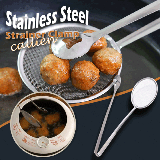 🥳💥1 kaufen, 1 gratis🍃 Eine unverzichtbare Fettabtropfzange aus Edelstahl für die Küche – die perfekte Wahl zum Frittieren, Grillen, für Hotpot und zum Kochen