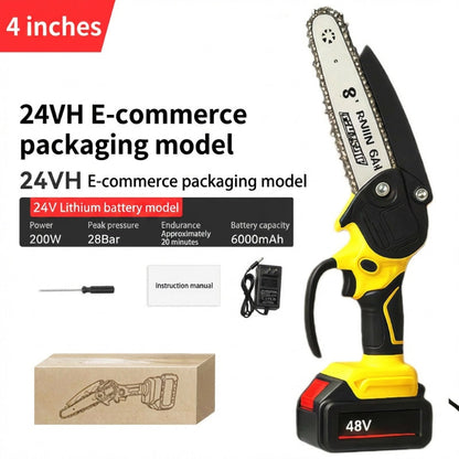 🔥 50 % Rabatt ! Mini-Elektrosäge mit Sicherheitsschloss – Klein, aber kraftvoll! ✋️ Einhandbedienung, Sicherheitsschutz, 48V Akku ⚡ Limitiertes Angebot ⏳