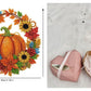 🎃Halloween-Angebot🍂 Kürbiskranz mit Rautenmuster zum Aufhängen – Komplettes Bastelset