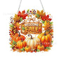 🎃Halloween-Angebot🍂 Kürbiskranz mit Rautenmuster zum Aufhängen – Komplettes Bastelset