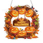 🎃Halloween-Angebot🍂 Kürbiskranz mit Rautenmuster zum Aufhängen – Komplettes Bastelset