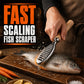 Fischschäler aus Edelstahl mit Holzgriff