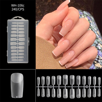 Lange, nahtlose Mandel-Nagelverlängerungen