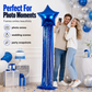 🎉JETZT 50 % RABATT! Party-Folienballon-Set mit Quaste – Sternförmiger Folienballon & Hintergrundset mit metallischem Lametta-Vorhang, einfach aufzubauender Fotohintergrund für Geburtstage, Feiern und Themenpartys