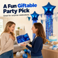 🎉JETZT 50 % RABATT! Party-Folienballon-Set mit Quaste – Sternförmiger Folienballon & Hintergrundset mit metallischem Lametta-Vorhang, einfach aufzubauender Fotohintergrund für Geburtstage, Feiern und Themenpartys