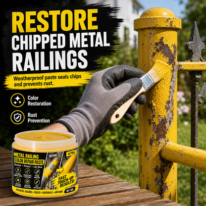🟨 Reparaturpaste für Metallgeländer | Pinselset