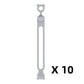 10-teiliges multifunktionales Silikon-Kabelbinder-Set