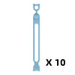10-teiliges multifunktionales Silikon-Kabelbinder-Set