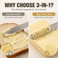 Professionelles 304 Edelstahl 3-in-1 Buttermesser und Streichmesser