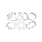 10PCS Edelstahl Halloween-Keksausstecher