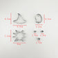 10PCS Edelstahl Halloween-Keksausstecher