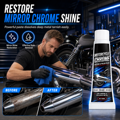⏳Limitierte Zeit 50% Rabatt⏰Motorrad Chrompolierpaste und Metallrestaurateur🏍️🪄✨