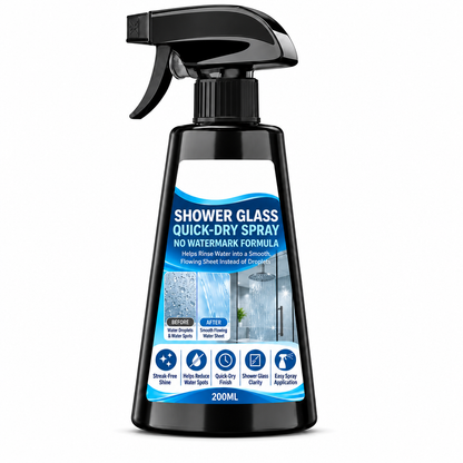 🧼Schnelltrocknendes Duschglas-Spray mit Handtuch